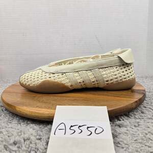 Adidas Womens 9.5 TaeKwonDo Mei Ballet Basketweave Cream White Daily Flat KI3582